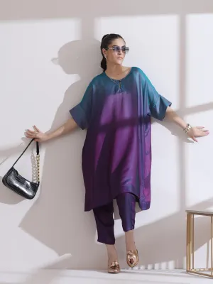 1 Pc - Rarity Soft Chiffon Satin Ombre Easy Kurta