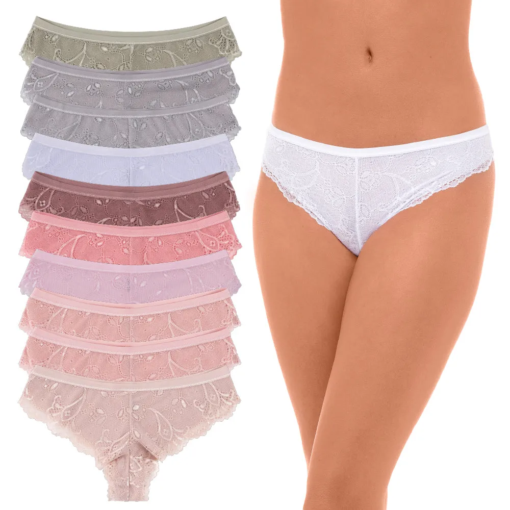 10 Pack Cheeky Lace Panties