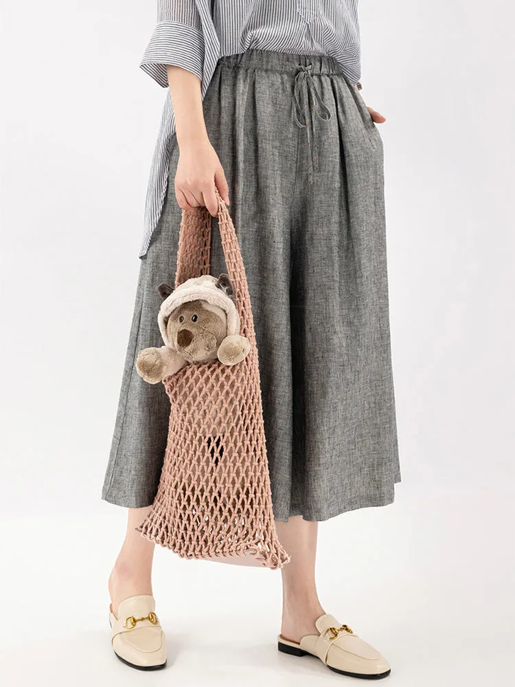 100% Linen Drawstring Culottes
