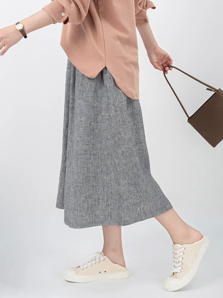 100% Linen Drawstring Culottes