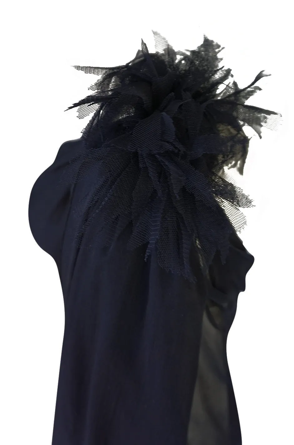 2002 Chanel Cruise Collection Midnight Blue Fitted & Trained Dress