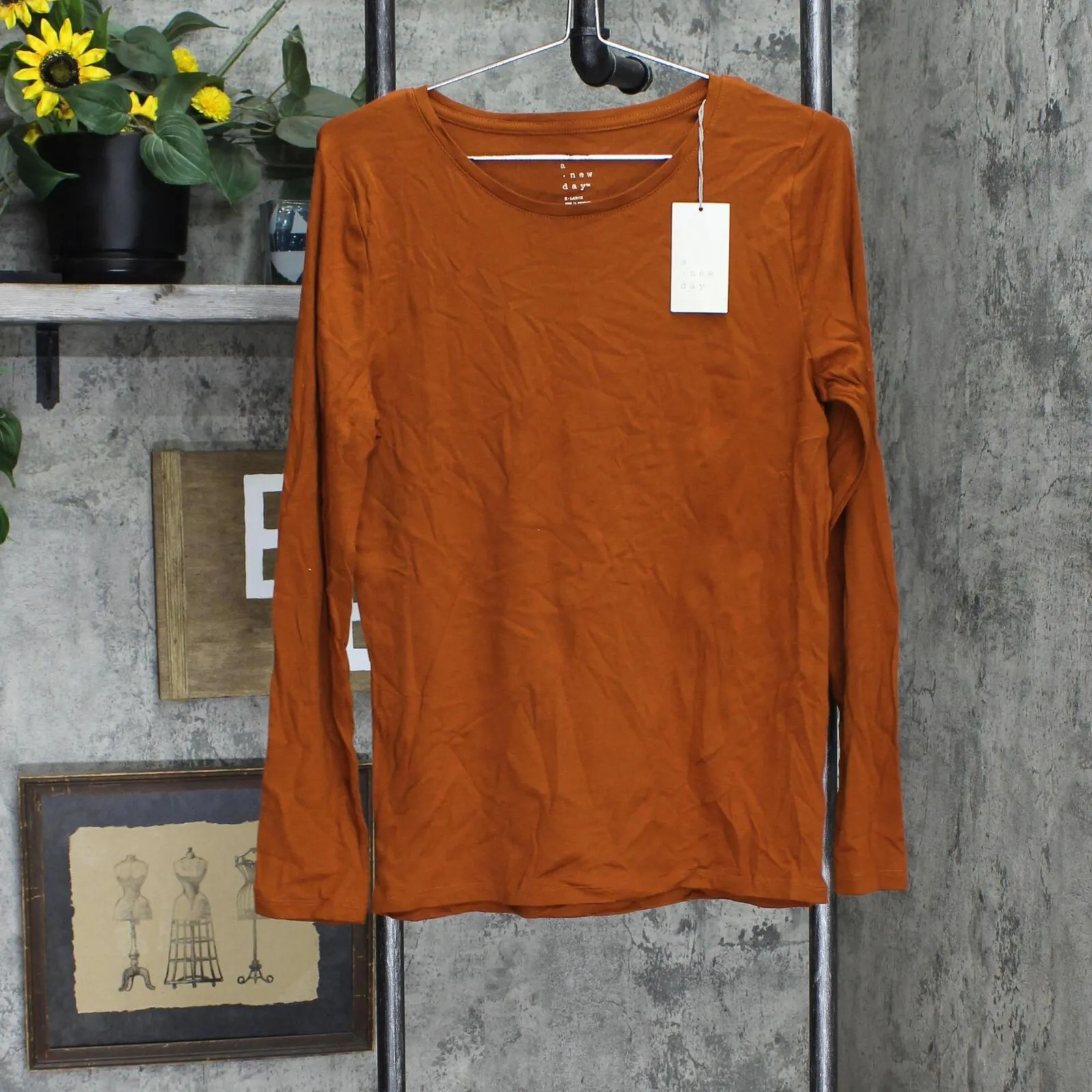A New Day Fitted Long Sleeve Crew T-Shirt 553089