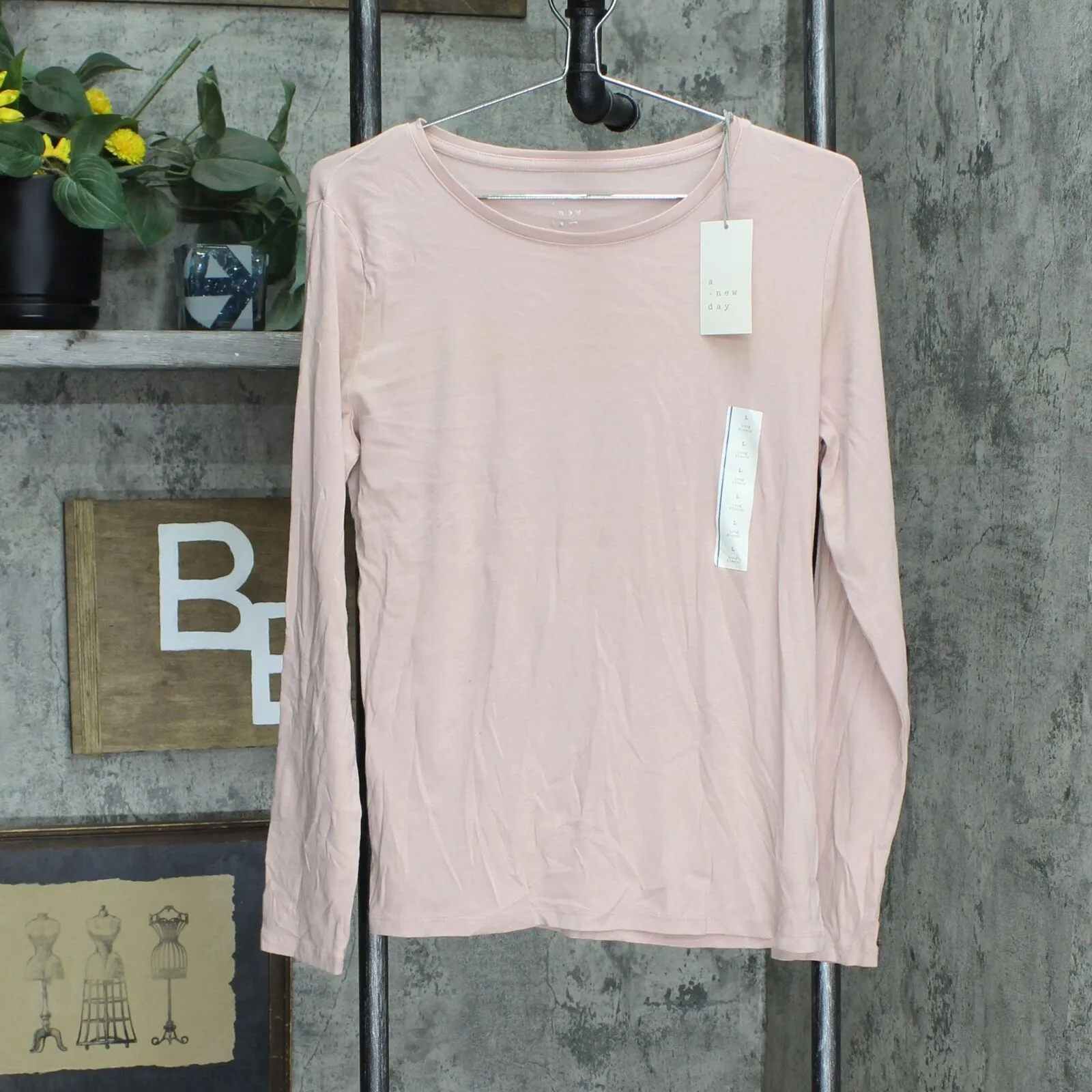 A New Day Fitted Long Sleeve Crew T-Shirt 553089