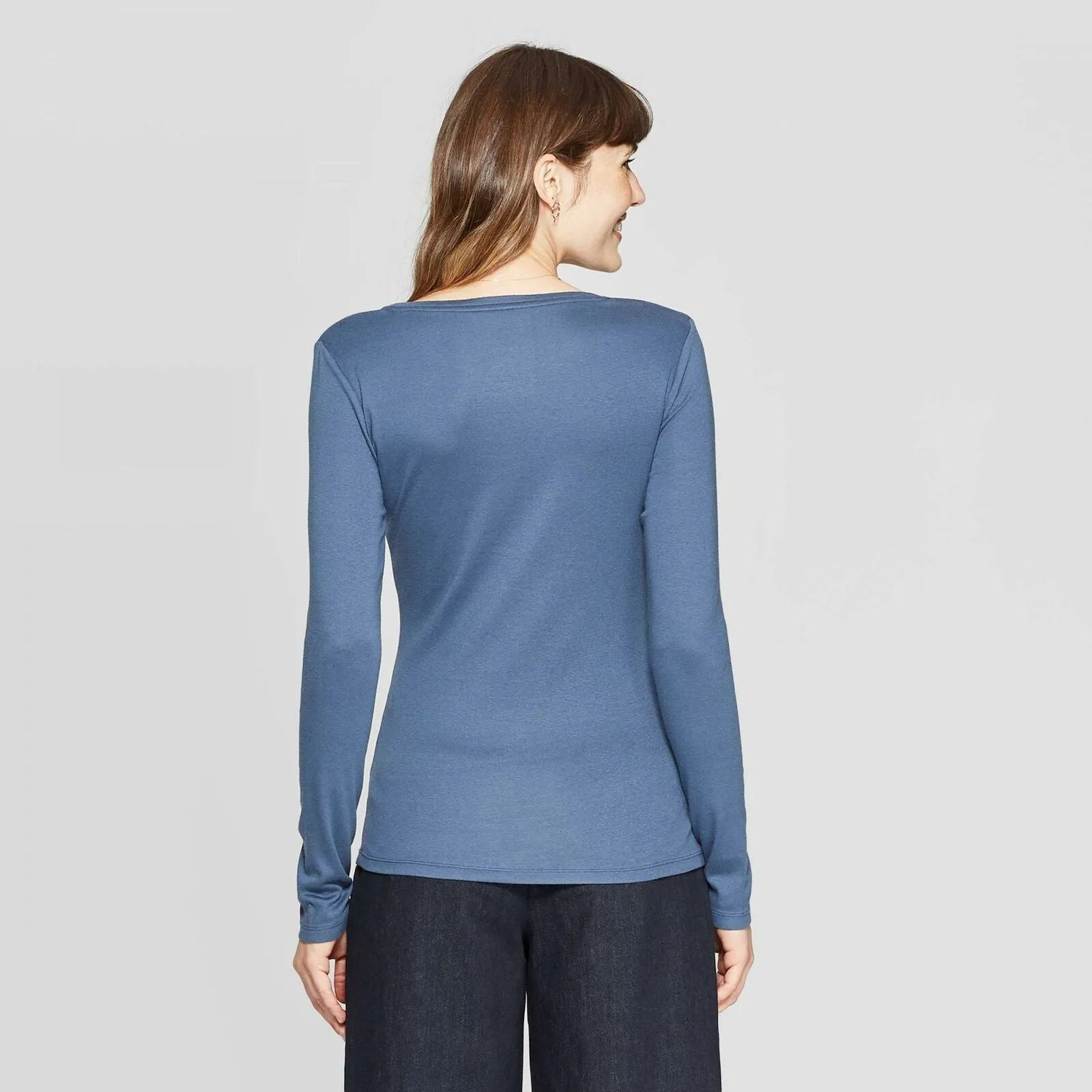 A New Day Women's Fitted Long Sleeve Crew Neck T-Shirt