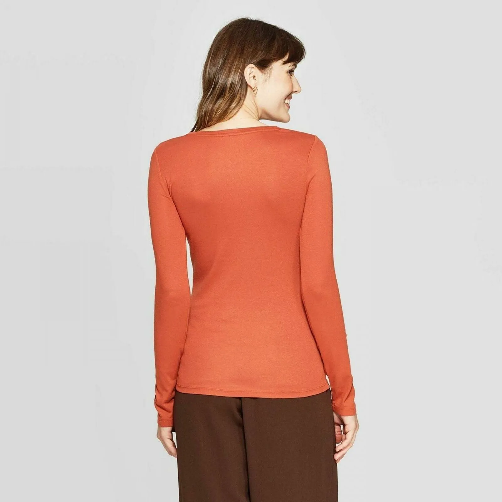 A New Day Women's Fitted Long Sleeve Crew Neck T-Shirt