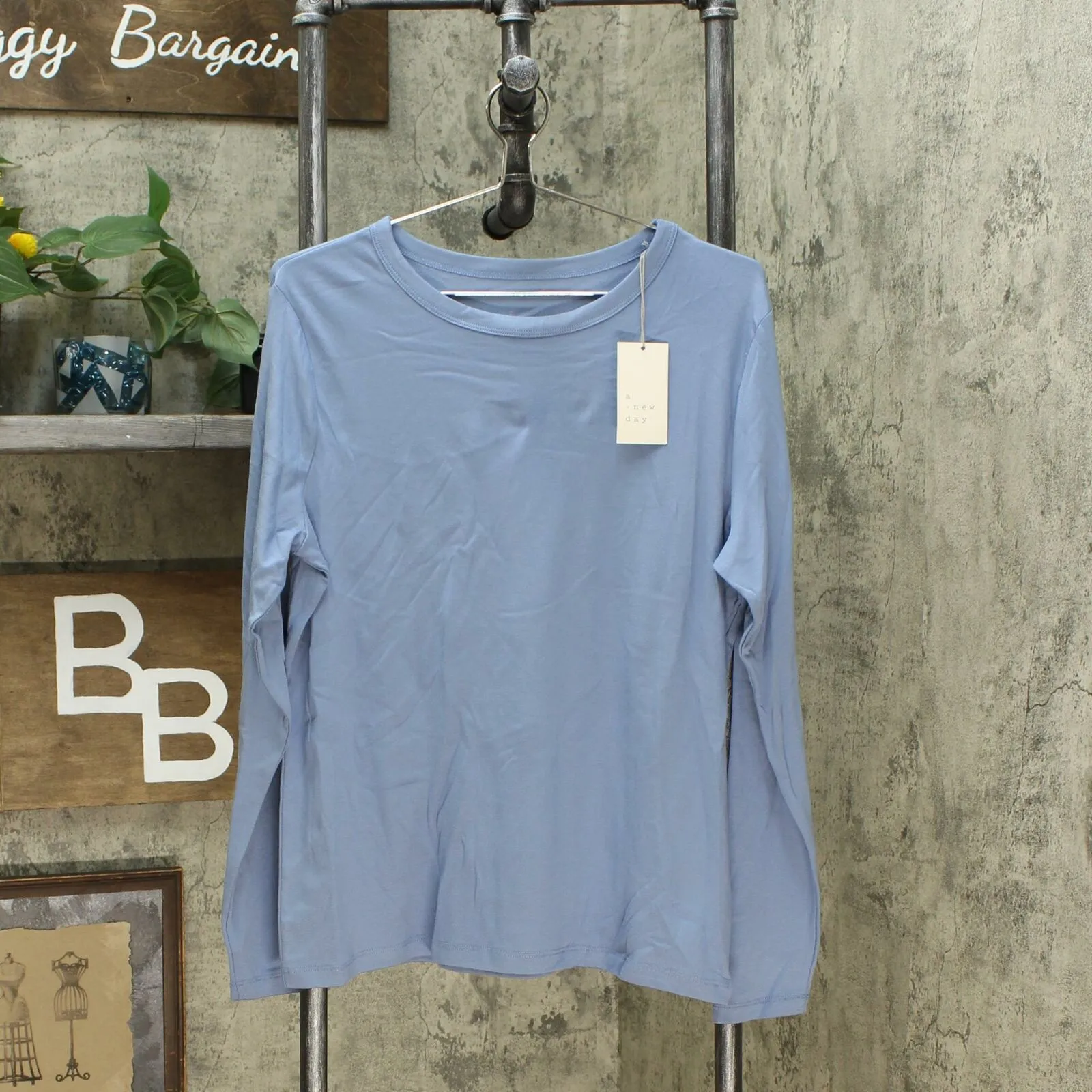 A New Day Women's Fitted Long Sleeve Crew Neck T-Shirt