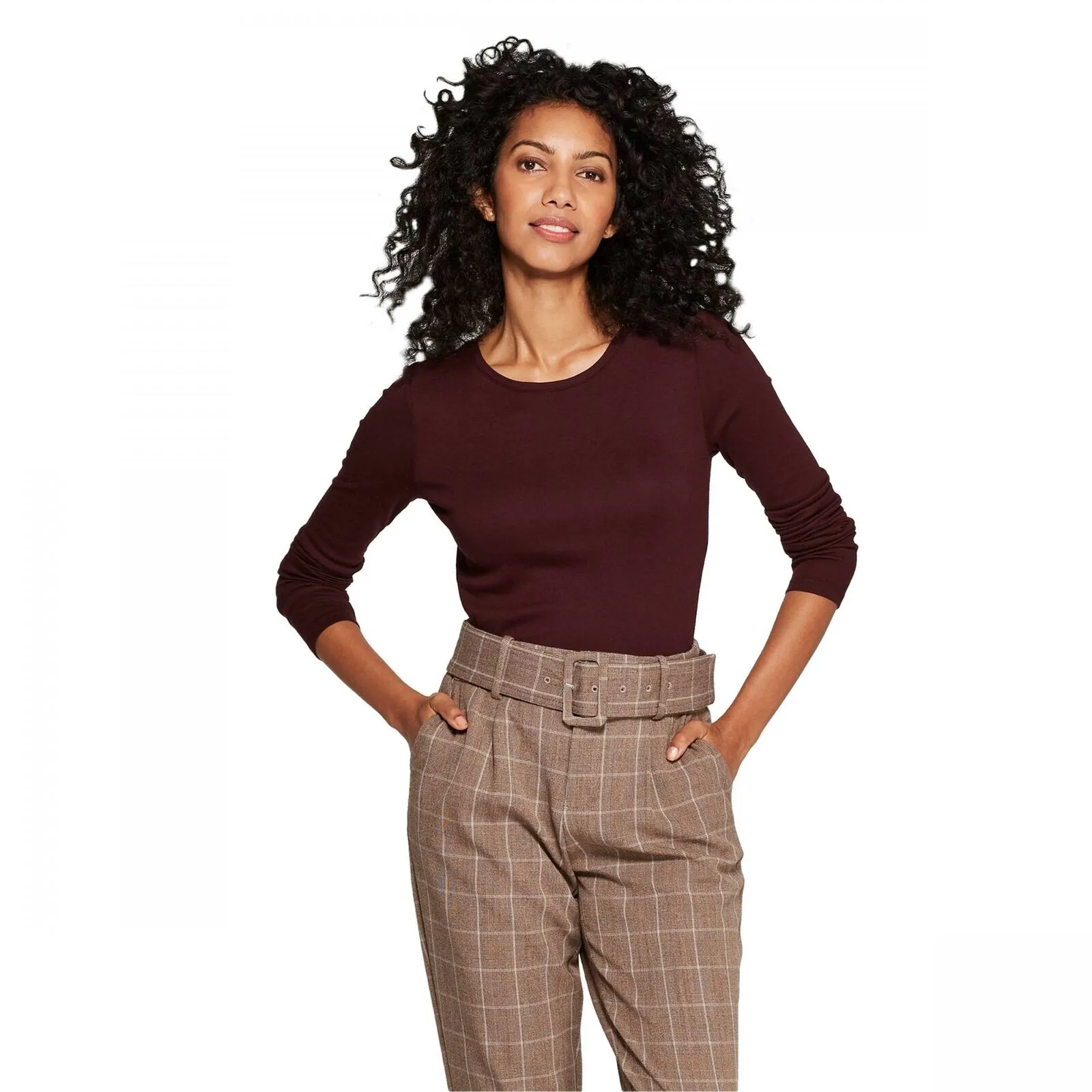 A New Day Women's Fitted Long Sleeve Crew Neck T-Shirt