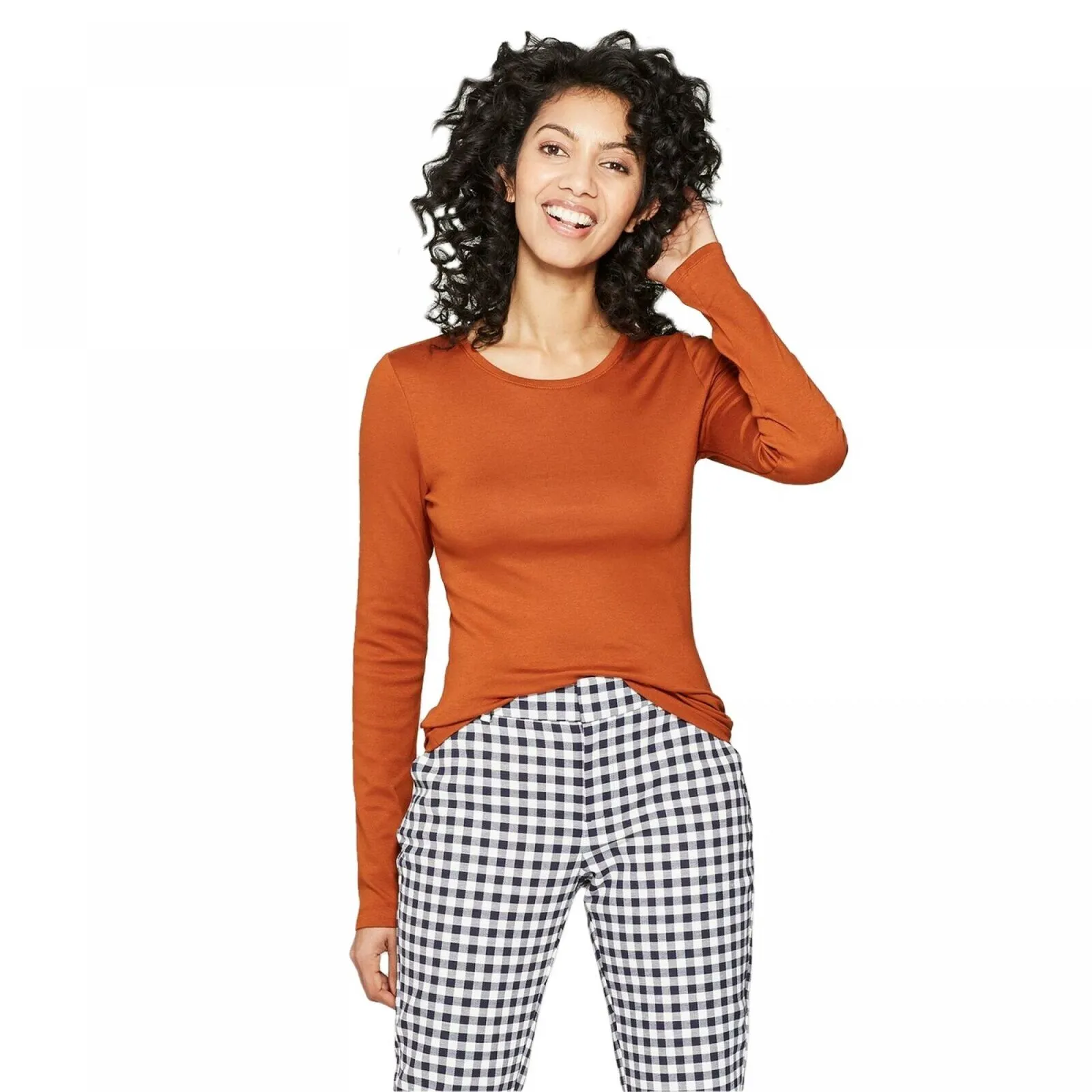A New Day Women's Fitted Long Sleeve Crew T-Shirt