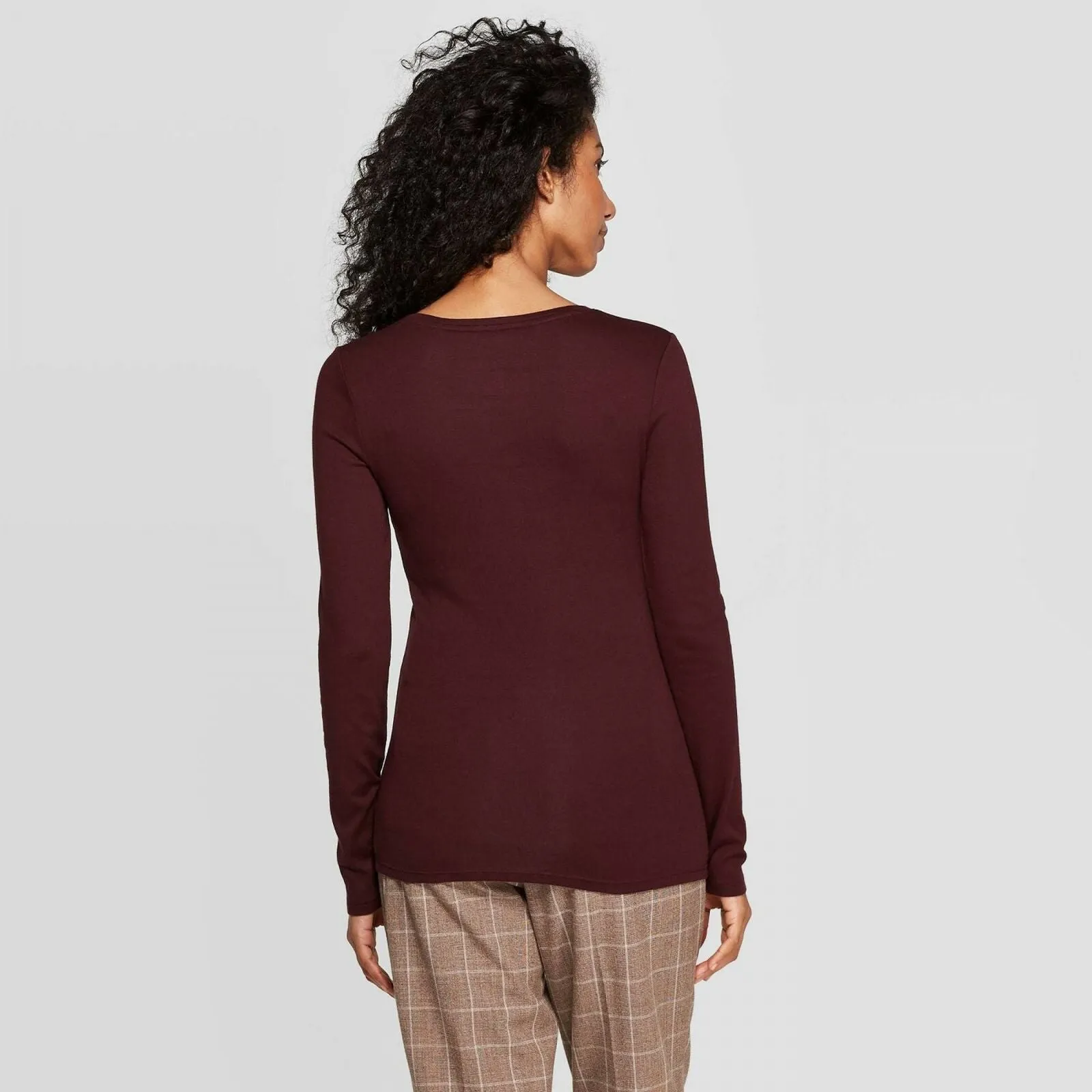 A New Day Women's Fitted Long Sleeve Crew T-Shirt