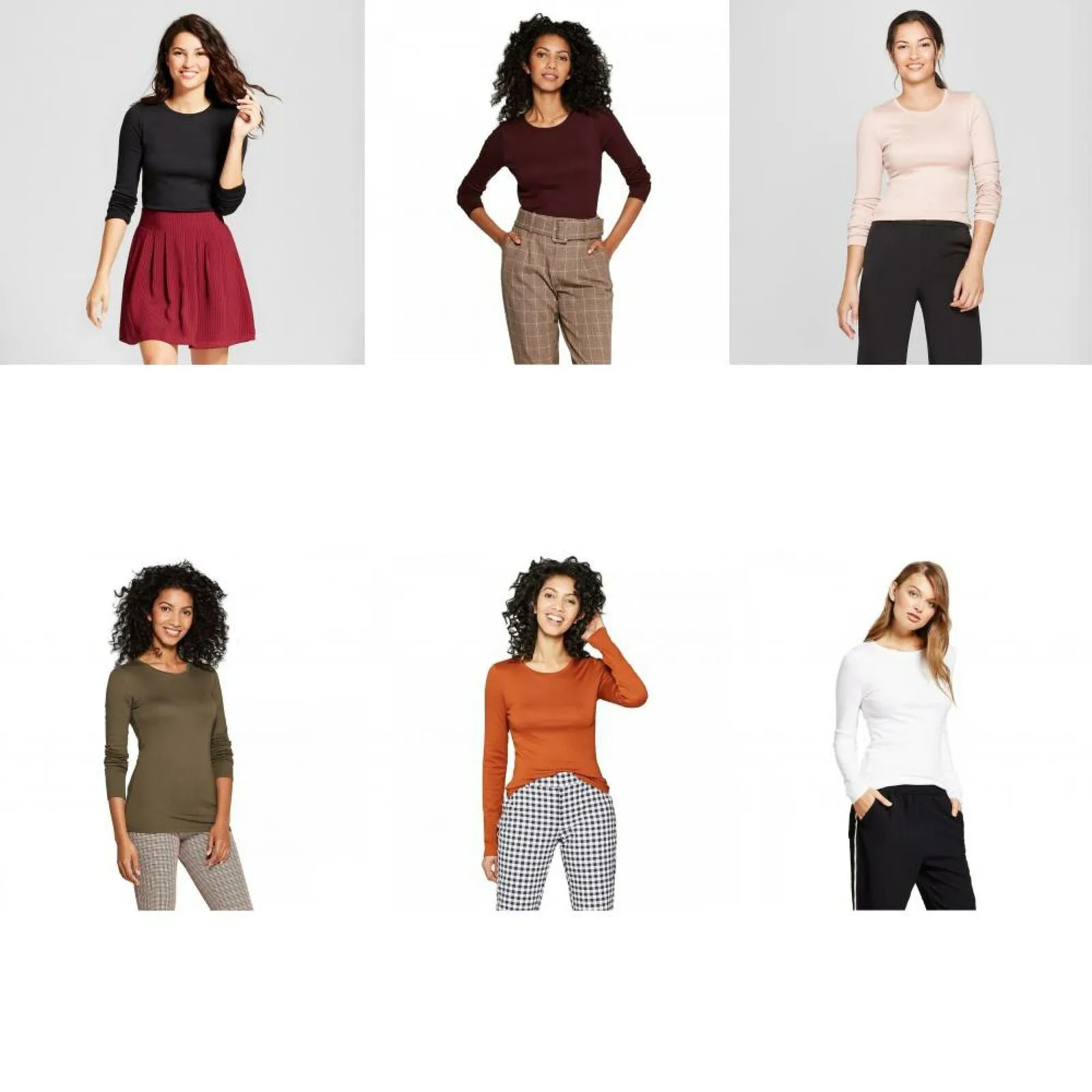 A New Day Women's Fitted Long Sleeve Crew T-Shirt