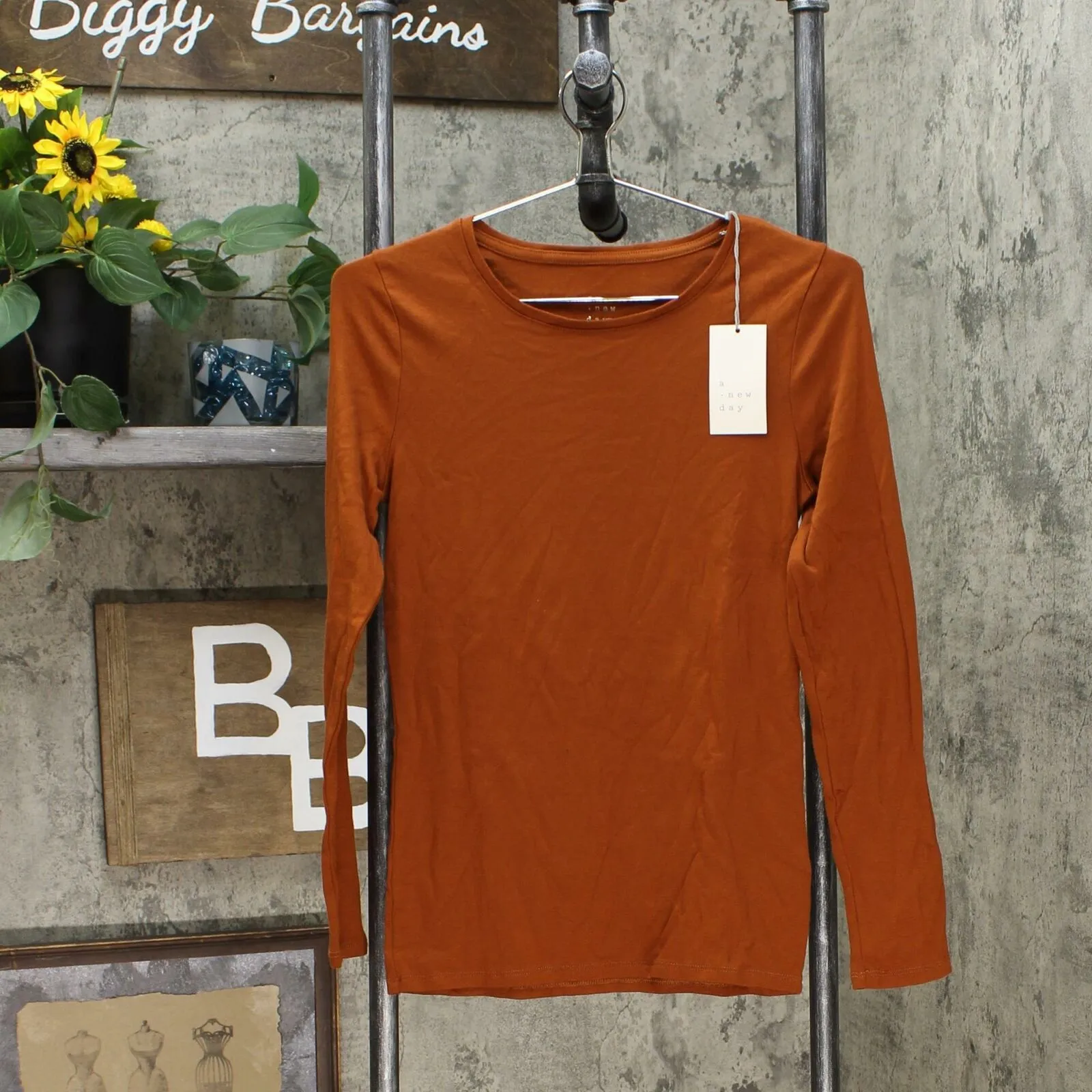 A New Day Women's Fitted Long Sleeve Crew T-Shirt