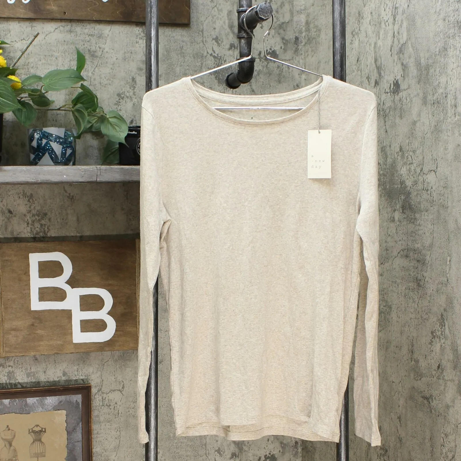 A New Day Women's Fitted Long Sleeve Crew T-Shirt