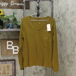 A New Day Women's Fitted Long Sleeve V-Neck T-Shirt