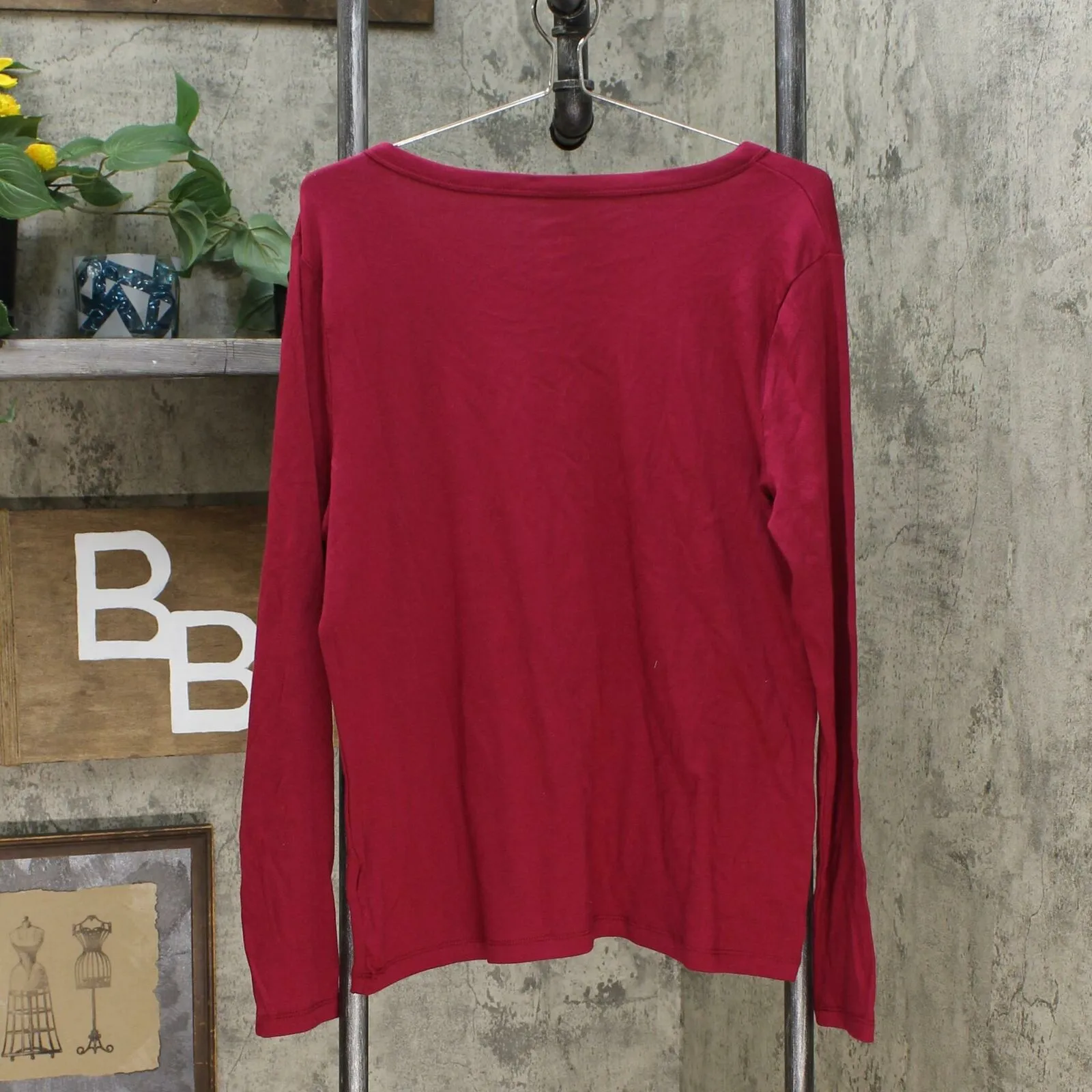 A New Day Women's Fitted Long Sleeve V-Neck T-Shirt