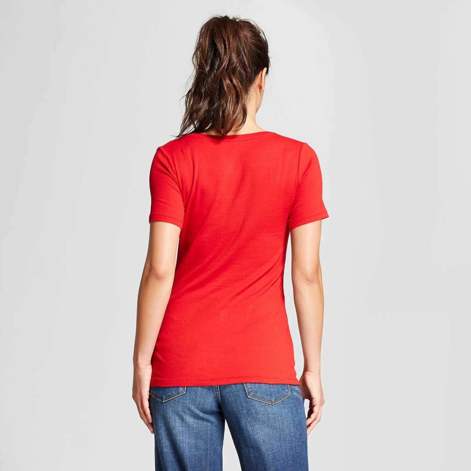 A New Day Women's Fitted Short Sleeve V-Neck T-Shirt