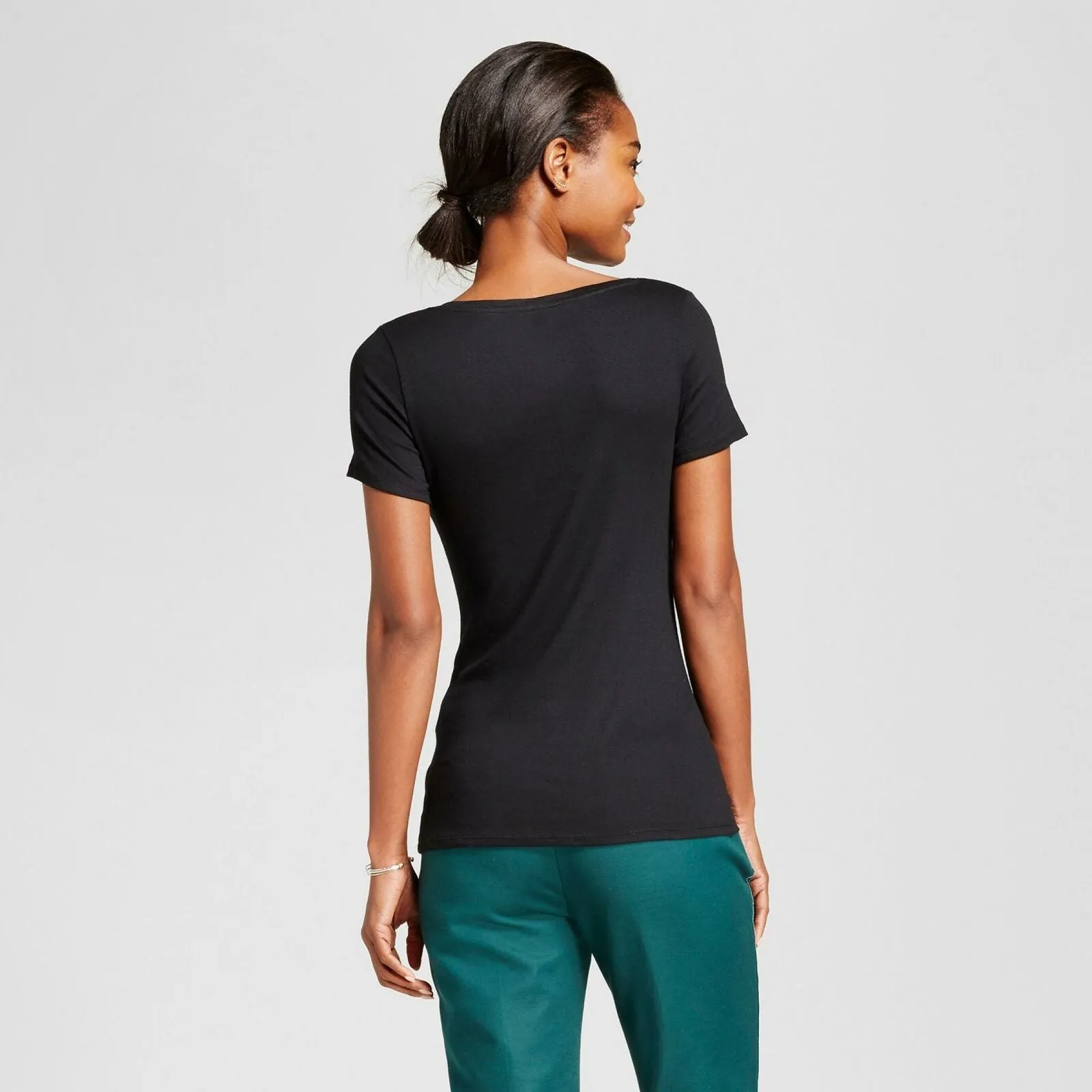 A New Day Women's Fitted Short Sleeve V-Neck T-Shirt