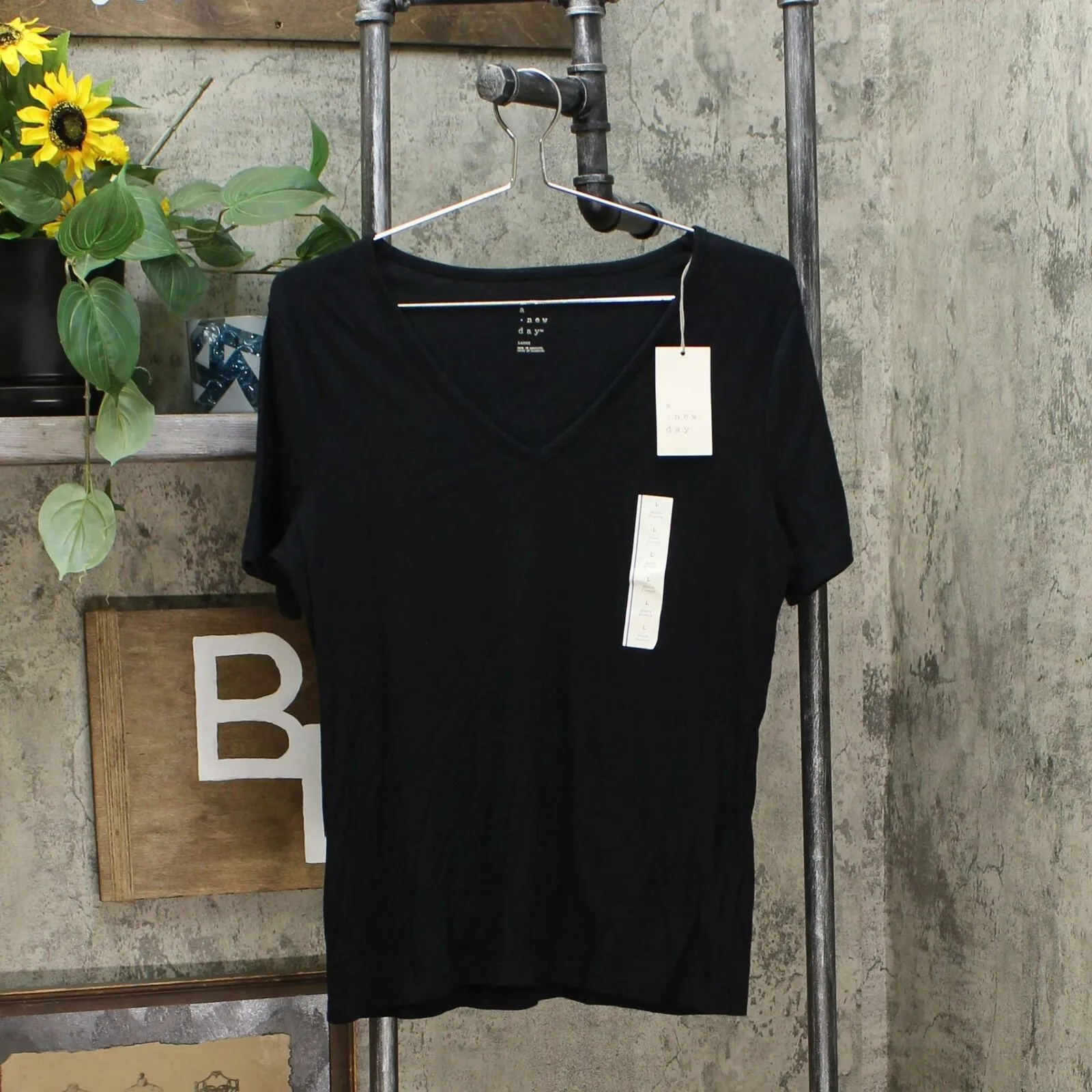 A New Day Women's Short Sleeve V-Neck Fitted T-Shirt