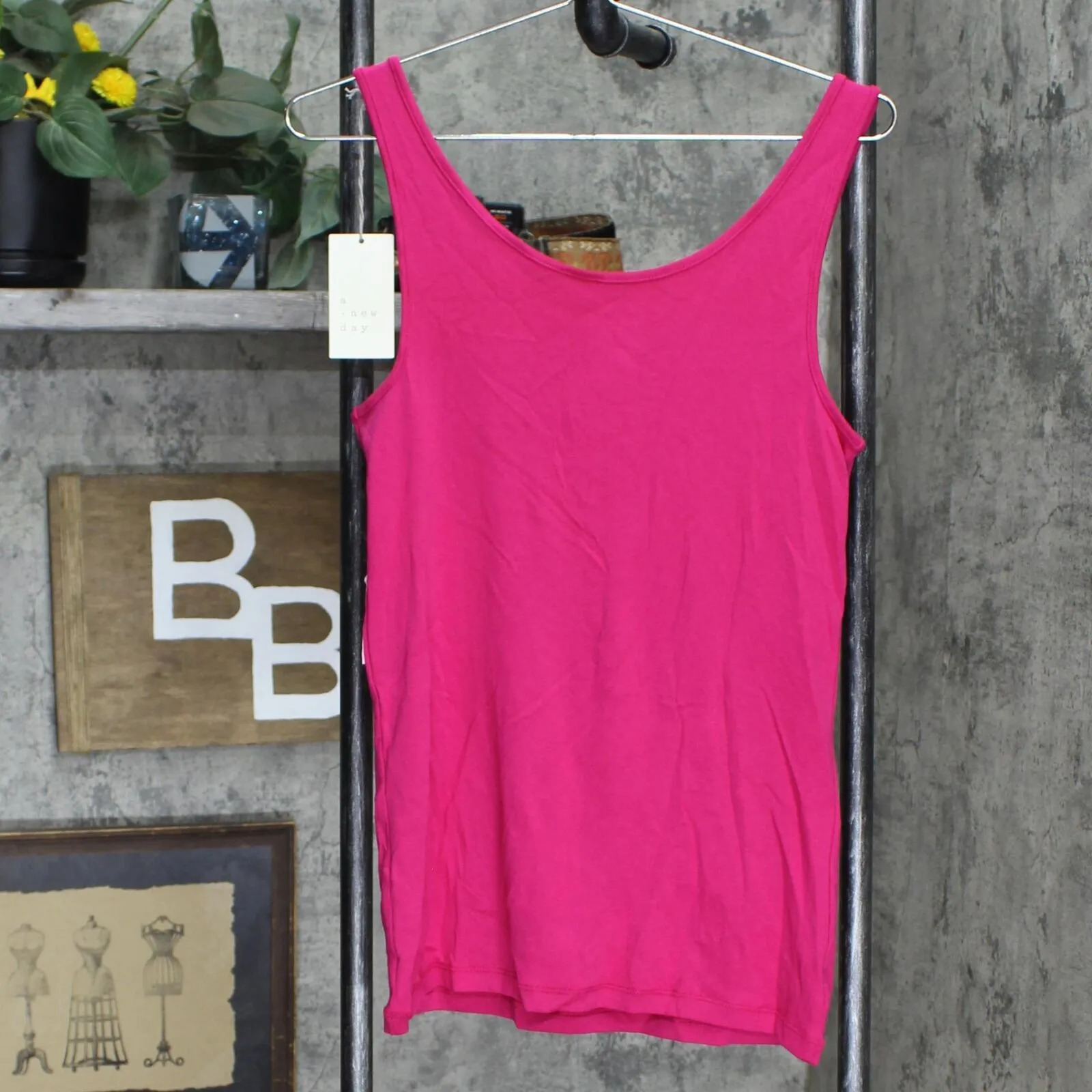 A New Day Women's Slim Fit Tank Top 561757 Pink L