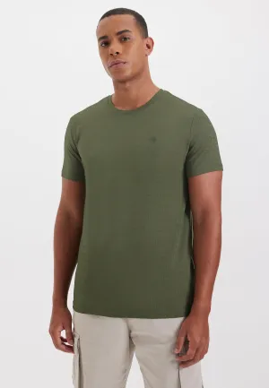 Açık Gri Bisiklet Yaka Regular Fit Modal Pamuk Karışımlı Basic Erkek T-Shirt PARKER