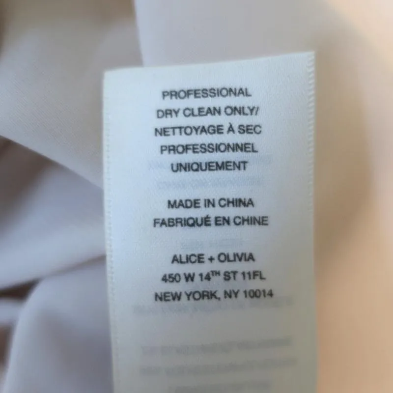 Alice   Olivia Maxi Dress Vandy White Lace-Paneled Satin Size Extra Small