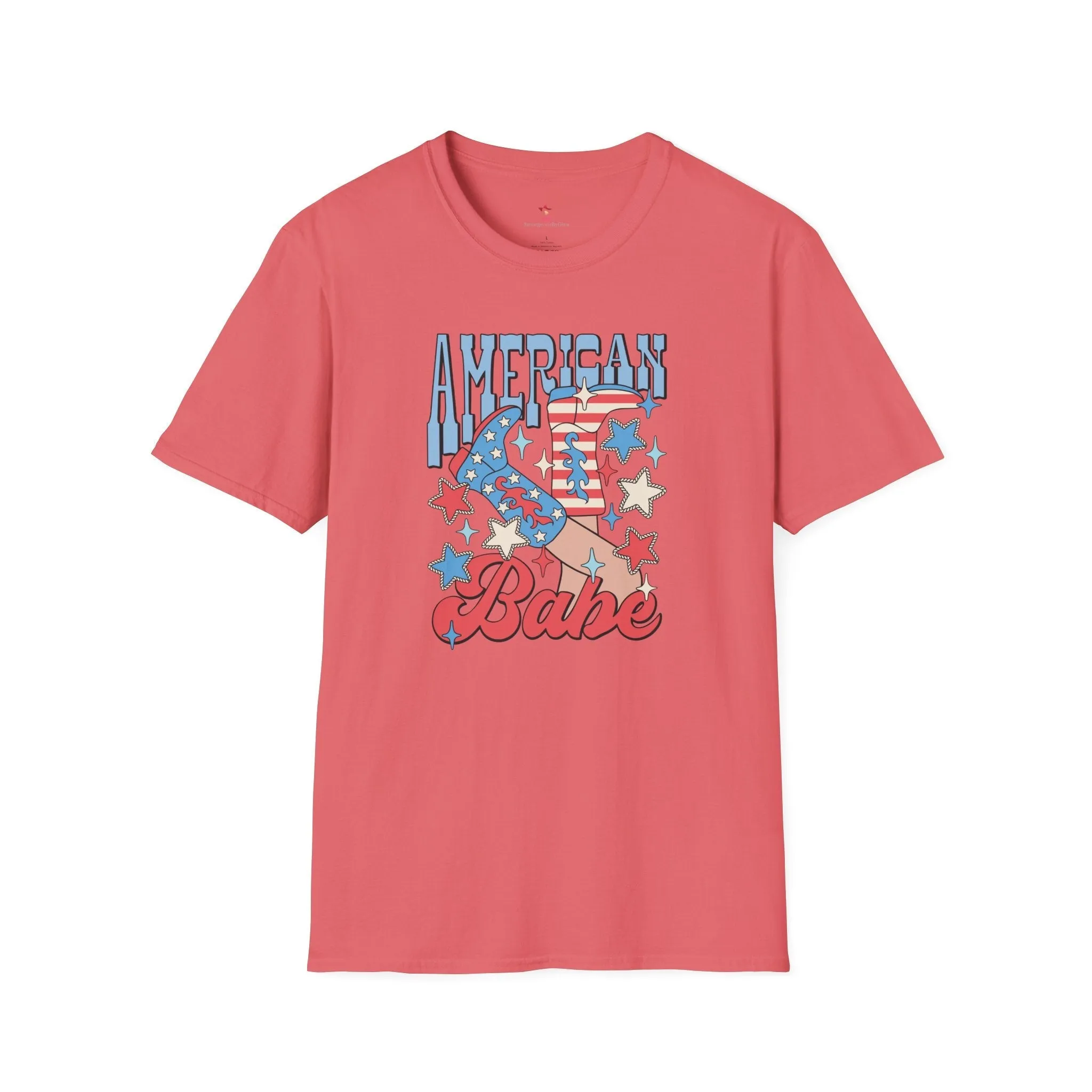 American Babe, 4th of July, Cowgirl, Softstyle T-Shirt