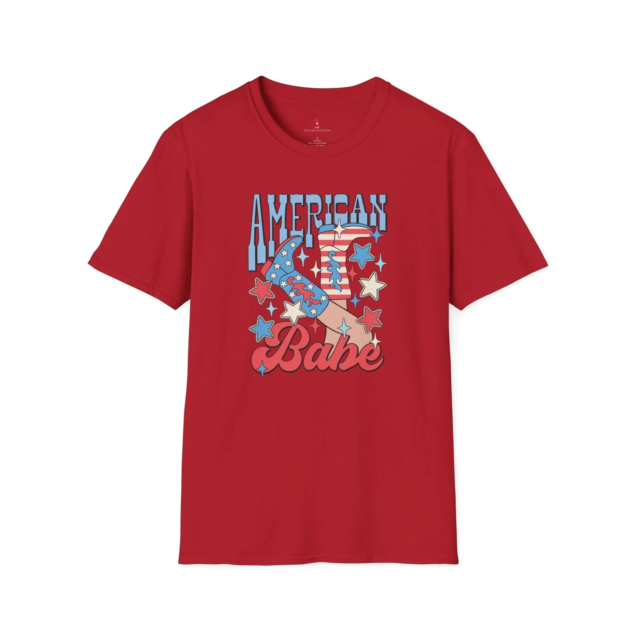 American Babe, 4th of July, Cowgirl, Softstyle T-Shirt