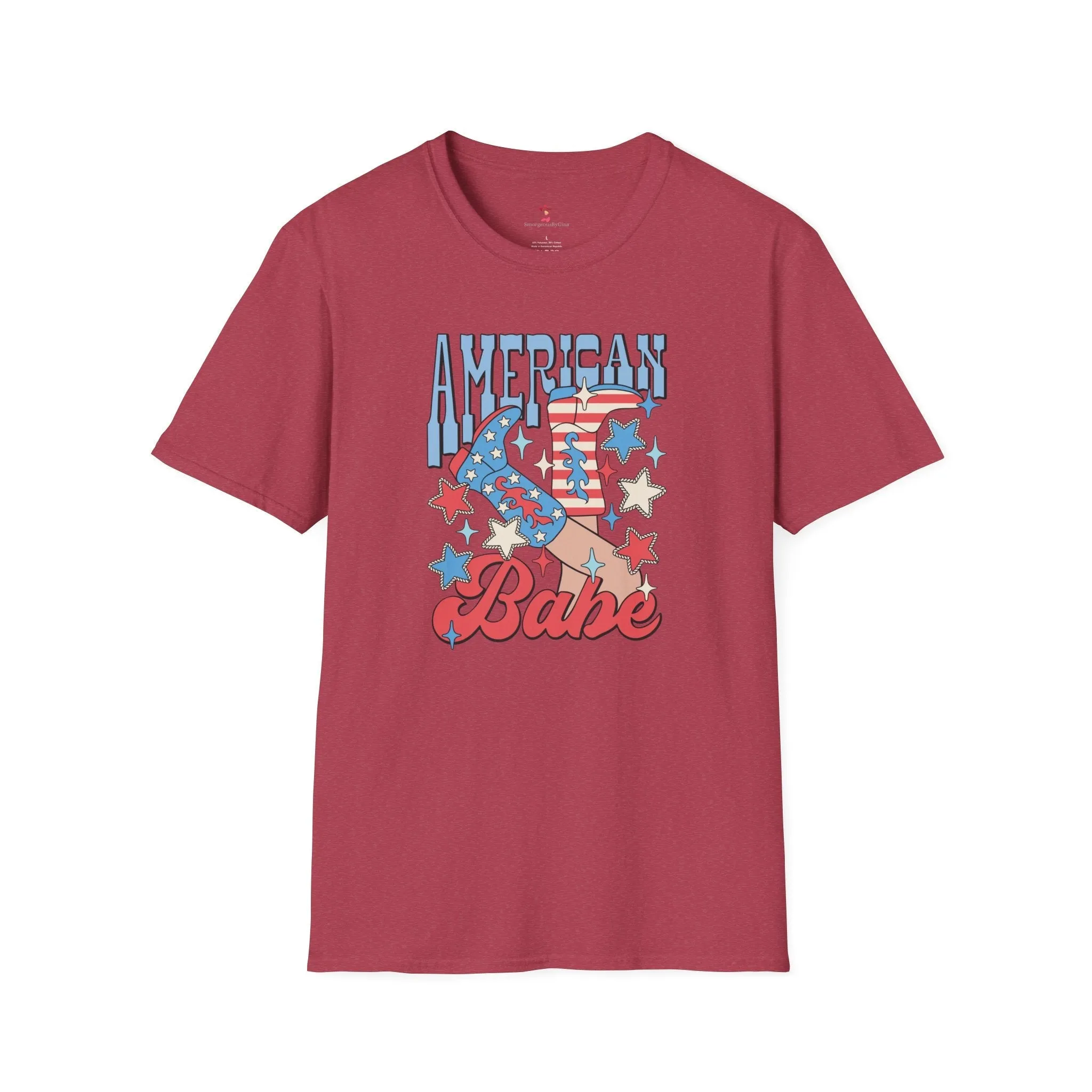 American Babe, 4th of July, Cowgirl, Softstyle T-Shirt