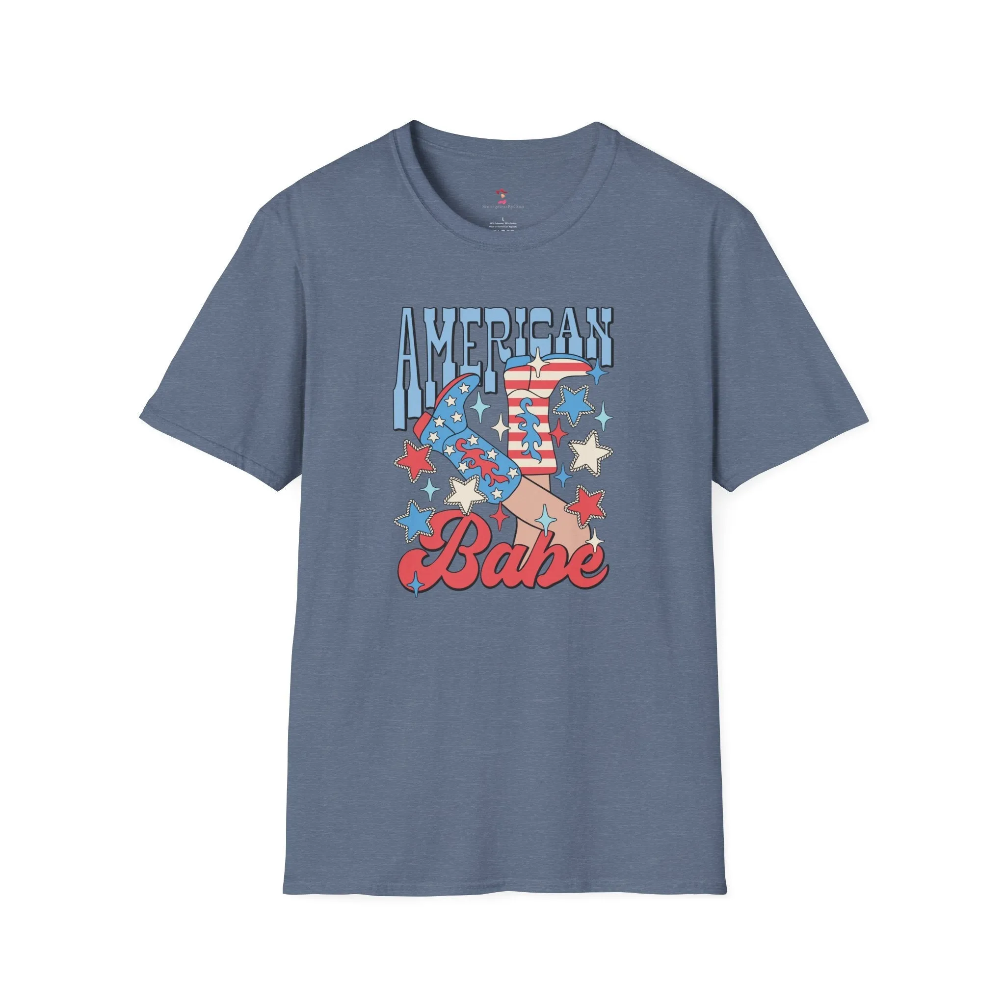 American Babe, 4th of July, Cowgirl, Softstyle T-Shirt