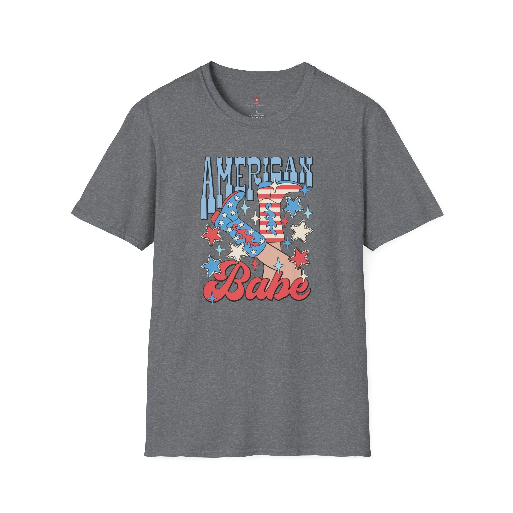 American Babe, 4th of July, Cowgirl, Softstyle T-Shirt