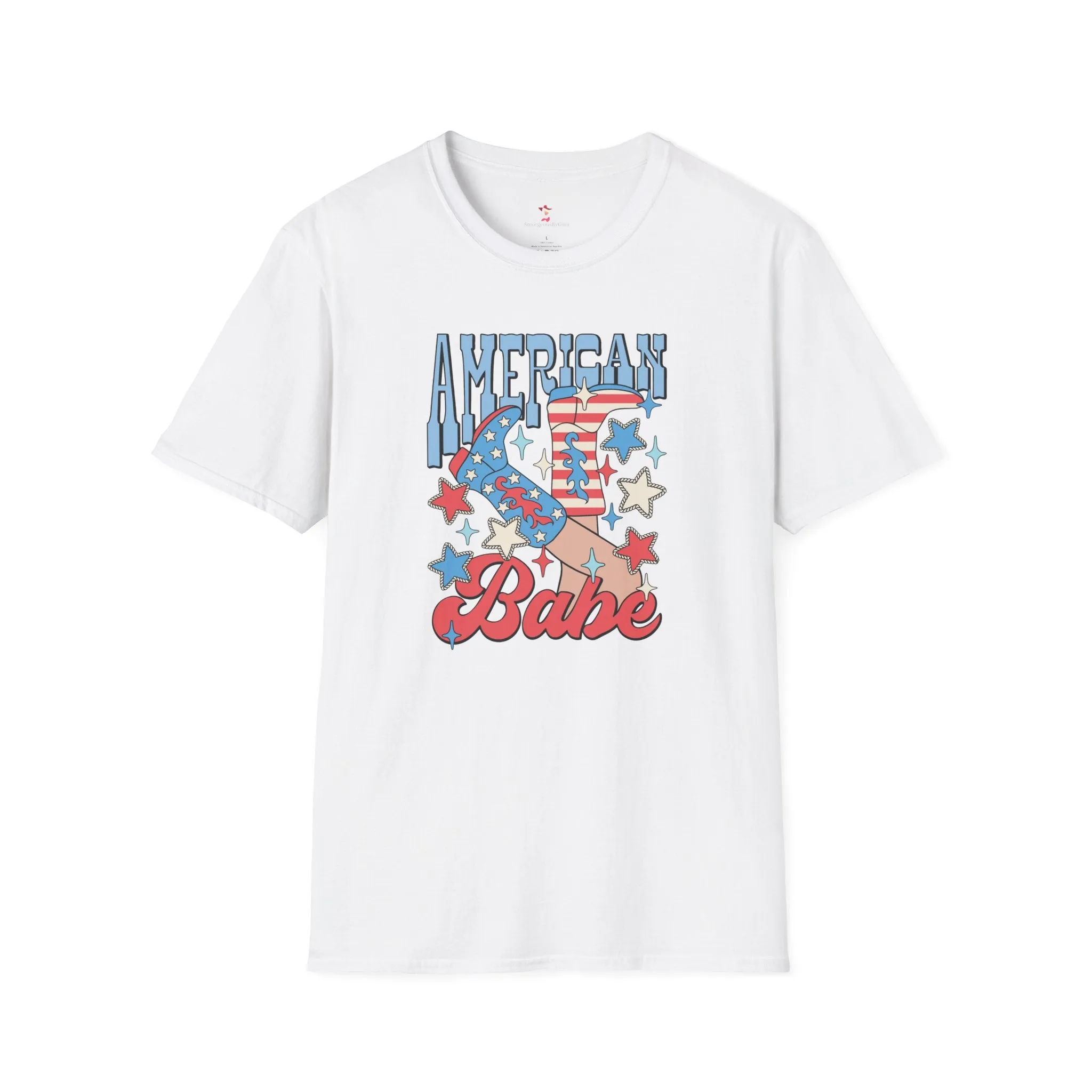 American Babe, 4th of July, Cowgirl, Softstyle T-Shirt