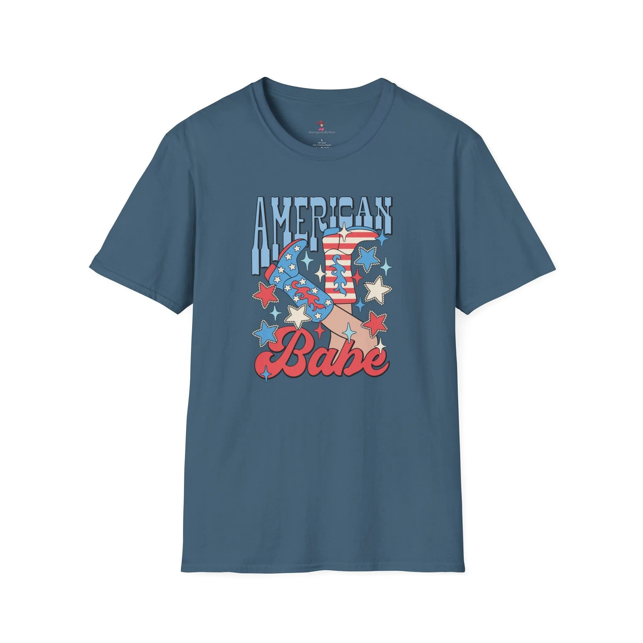American Babe, 4th of July, Cowgirl, Softstyle T-Shirt