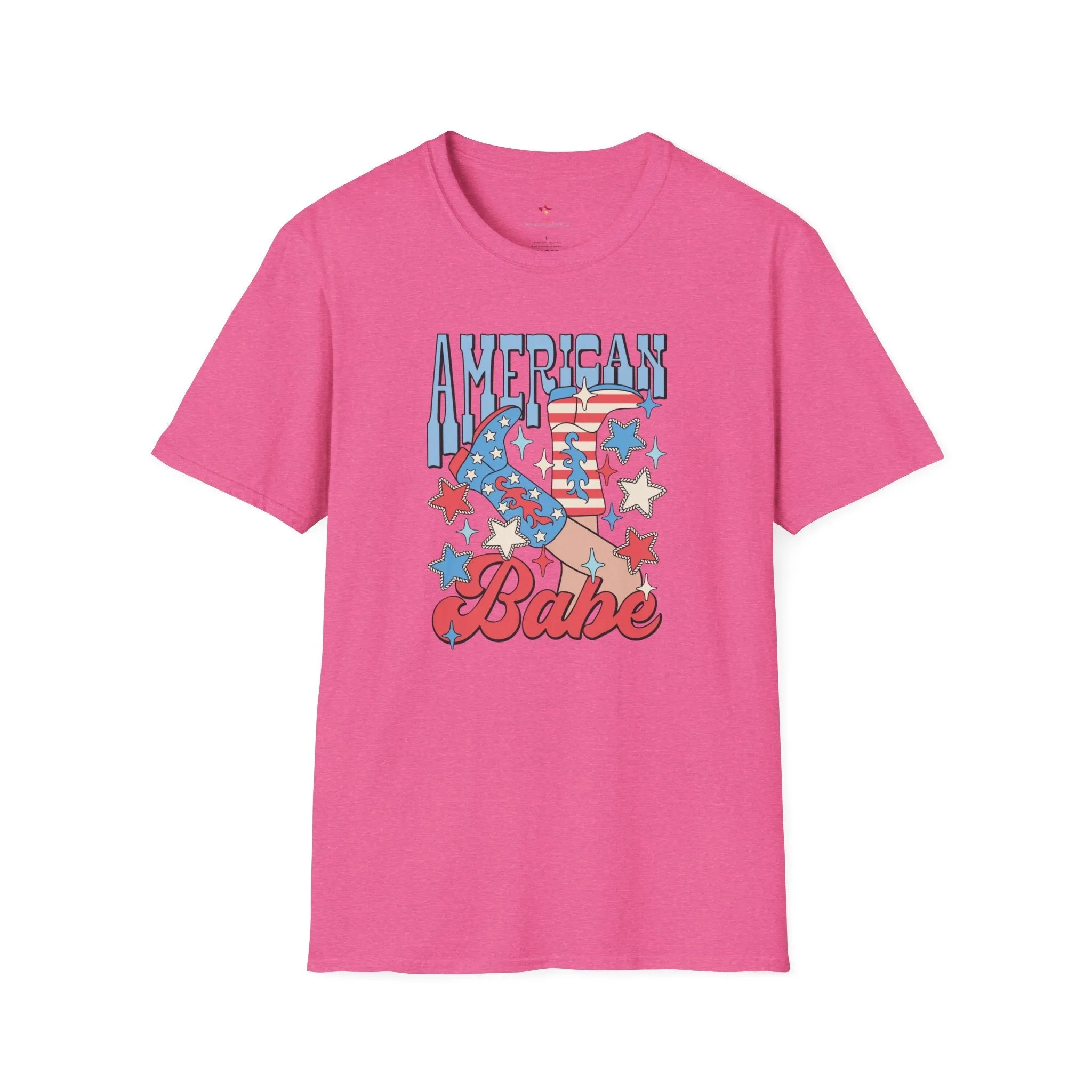 American Babe, 4th of July, Cowgirl, Softstyle T-Shirt