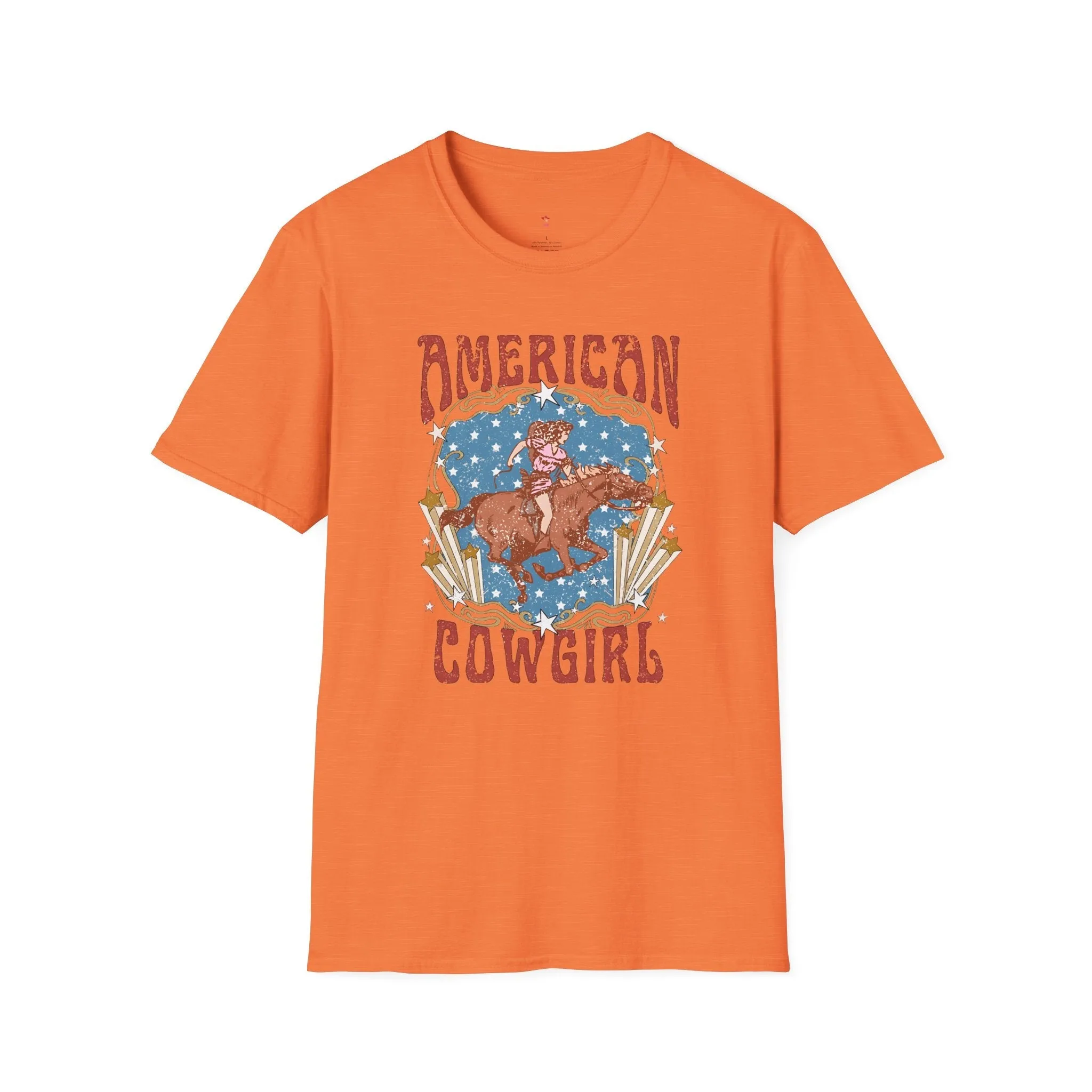 American Cowgirl Tee, 4th of July, Western, Softstyle T-Shirt