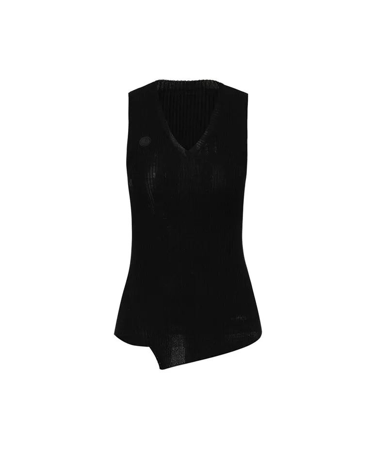 Anell Golf Boy Knit Top - Black