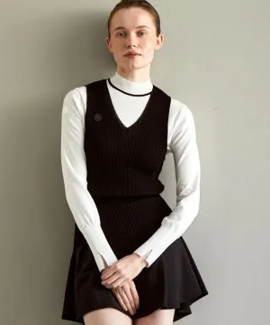 Anell Golf Boy Knit Top - Black