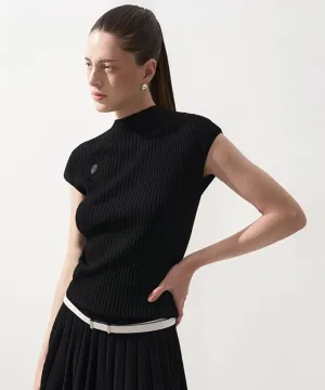 Anell Golf Cool Blend Knit Top - Black