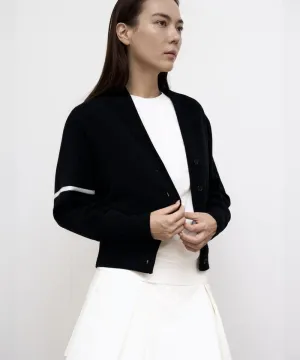 Anell Golf Shawl Knit Cardigan - Black