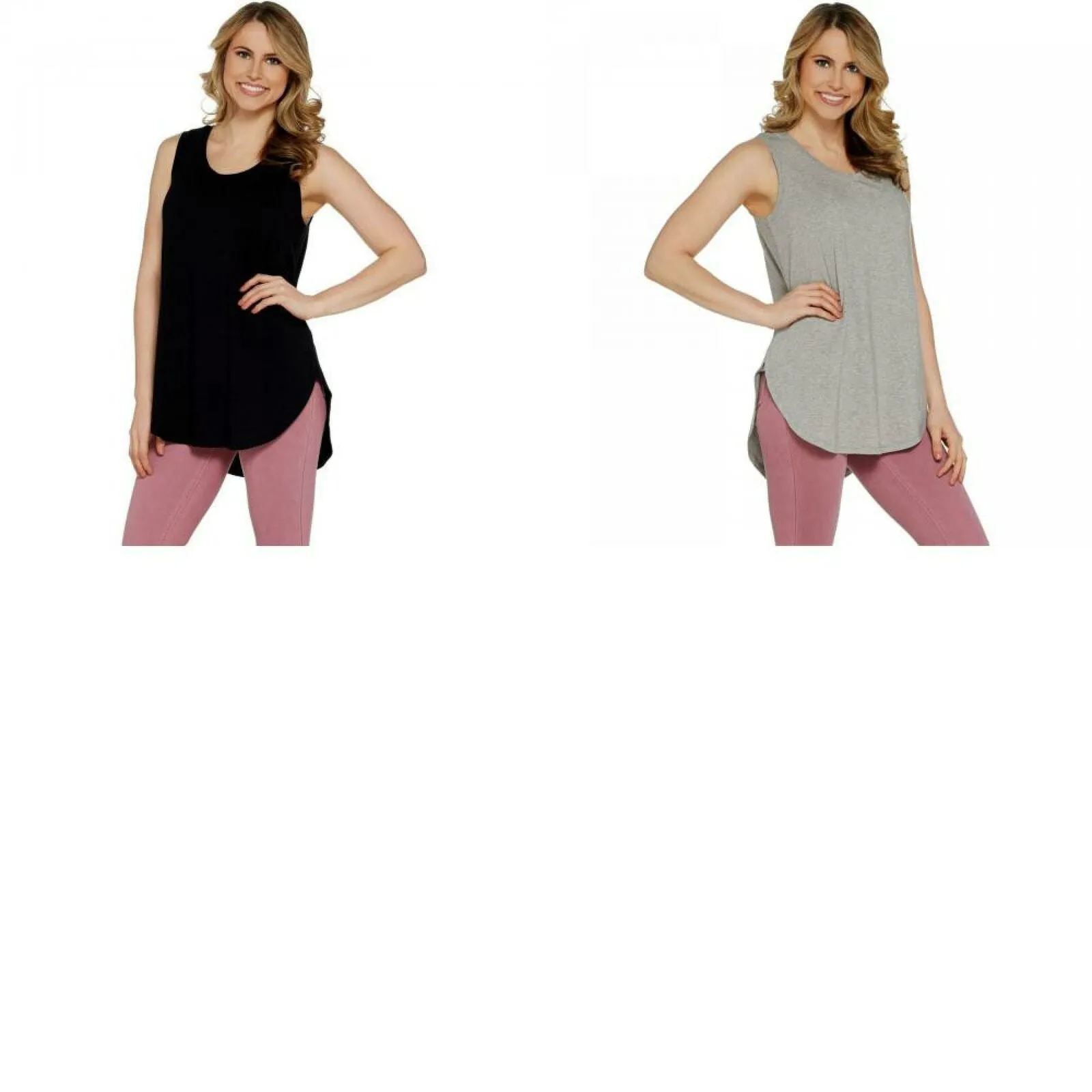 AnyBody Women's Cozy Knit Side Split Tank Top With Back Pleat