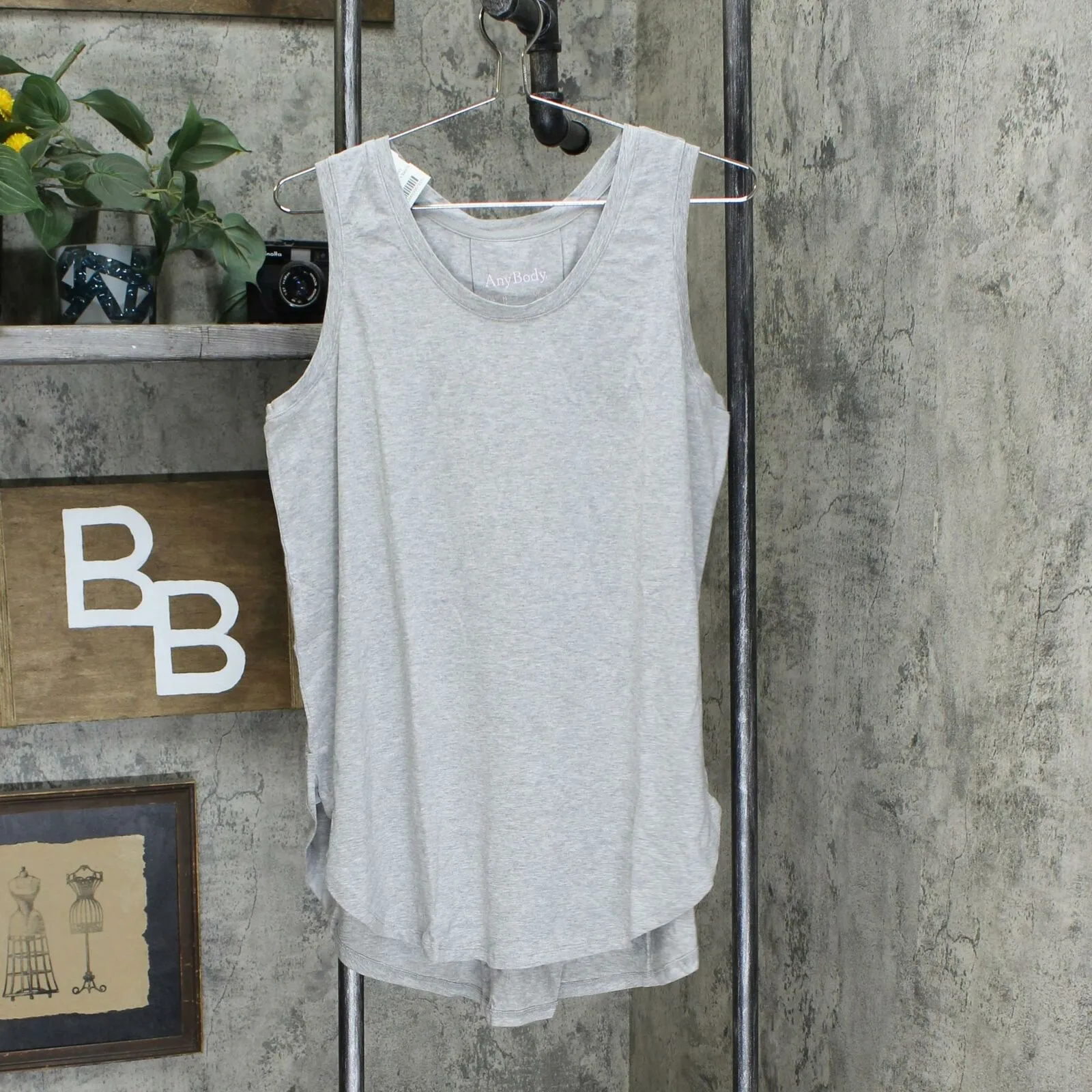 AnyBody Women's Cozy Knit Side Split Tank Top With Back Pleat