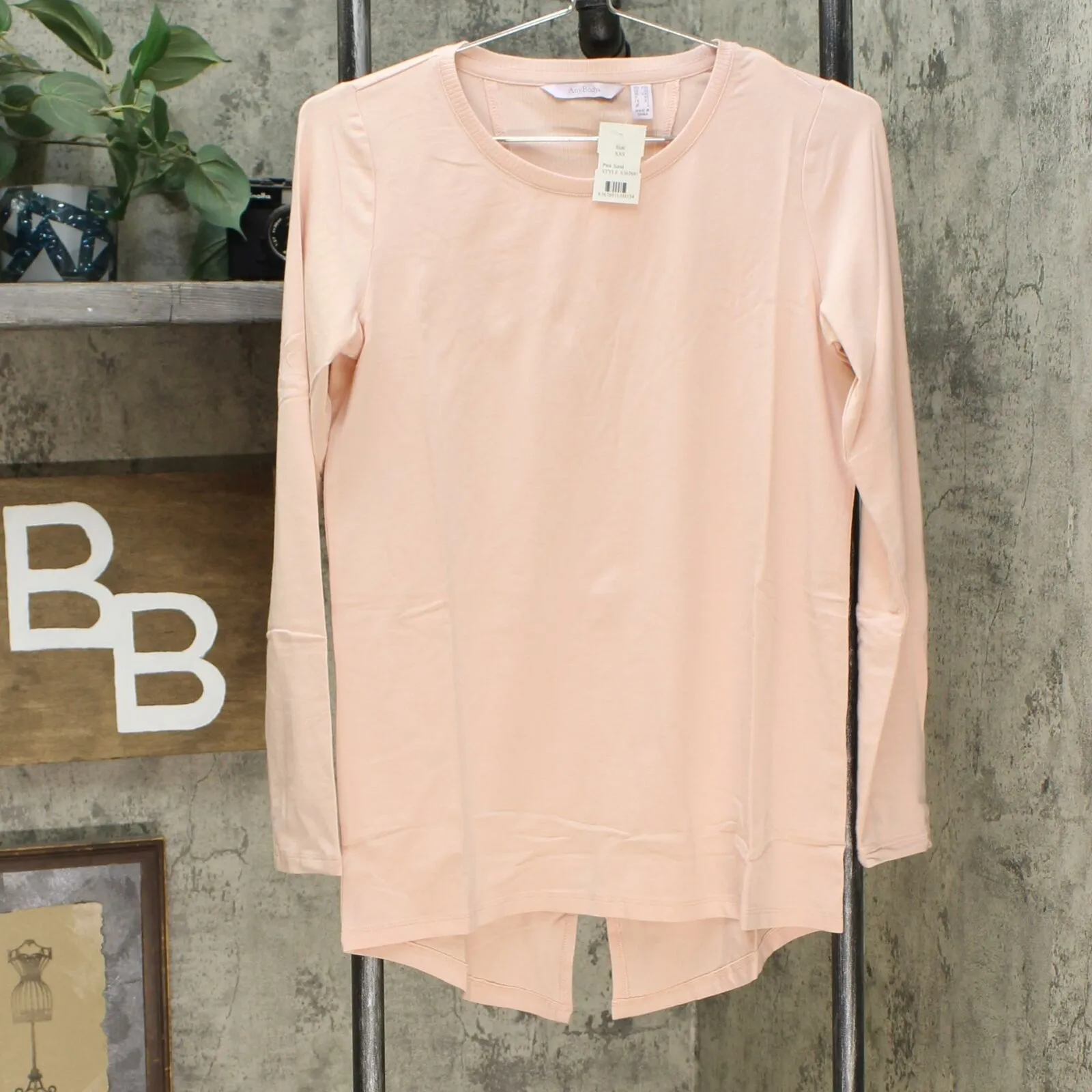 AnyBody Women's Split Back Long Sleeve Cozy Knit Top