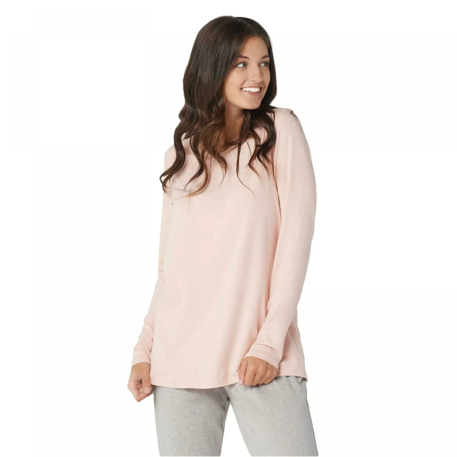 AnyBody Women's Split Back Long Sleeve Cozy Knit Top