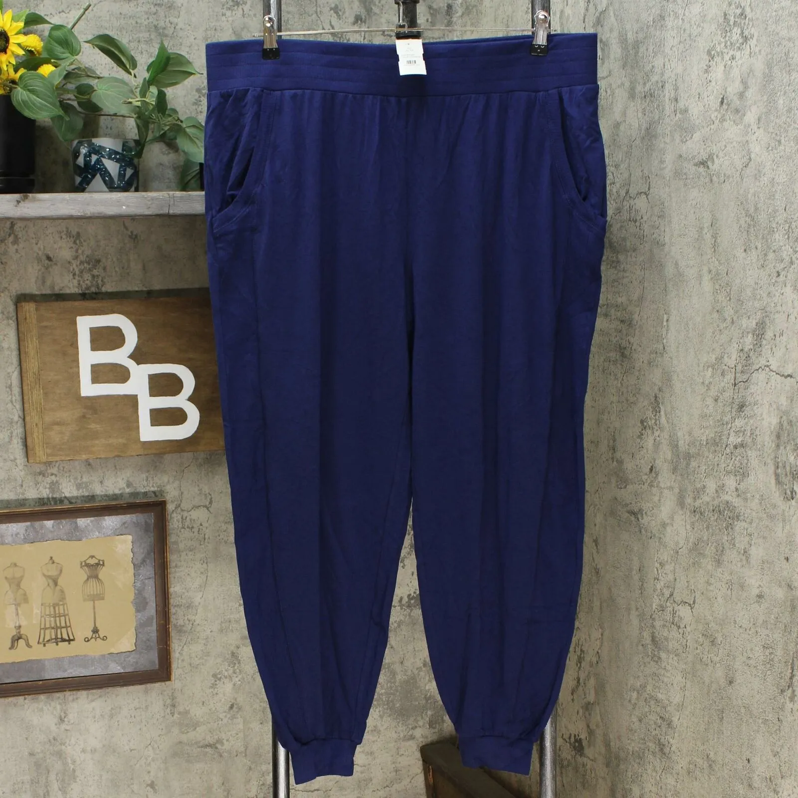 AnyBody Women's Tall Side Ribbed Cozy Knit Jogger Pants