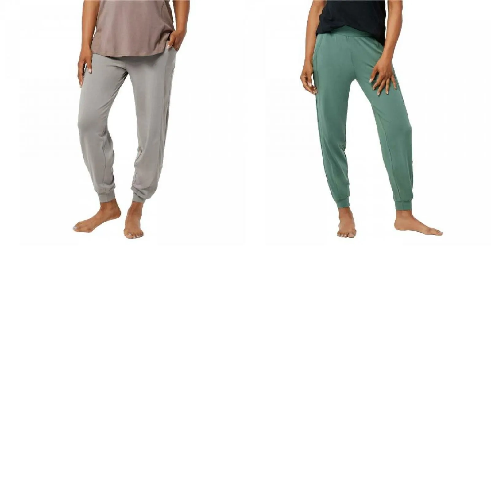 AnyBody Women's Tall Side Ribbed Cozy Knit Jogger Pants