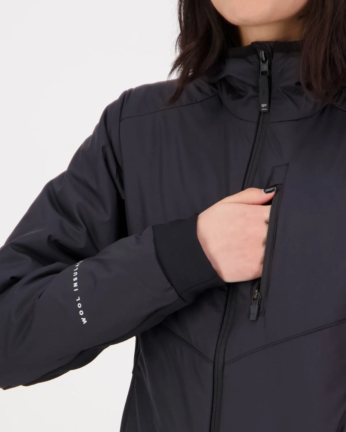 Arete Merino Insulated Hooded Jacket - Black
