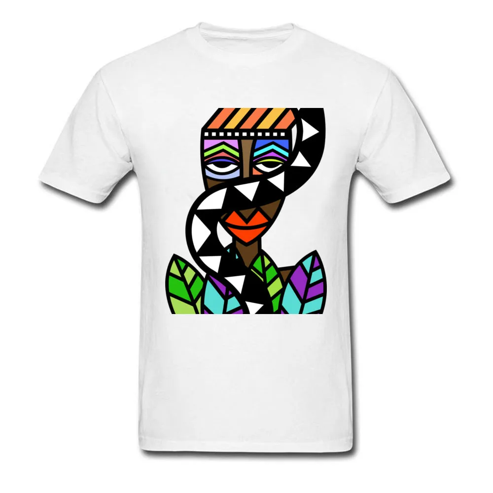 Art Design Men T-shirt African Beauty Abstract Painting Short Sleeve T Shirt Male Unique Street Wear Exotic Tshirt
