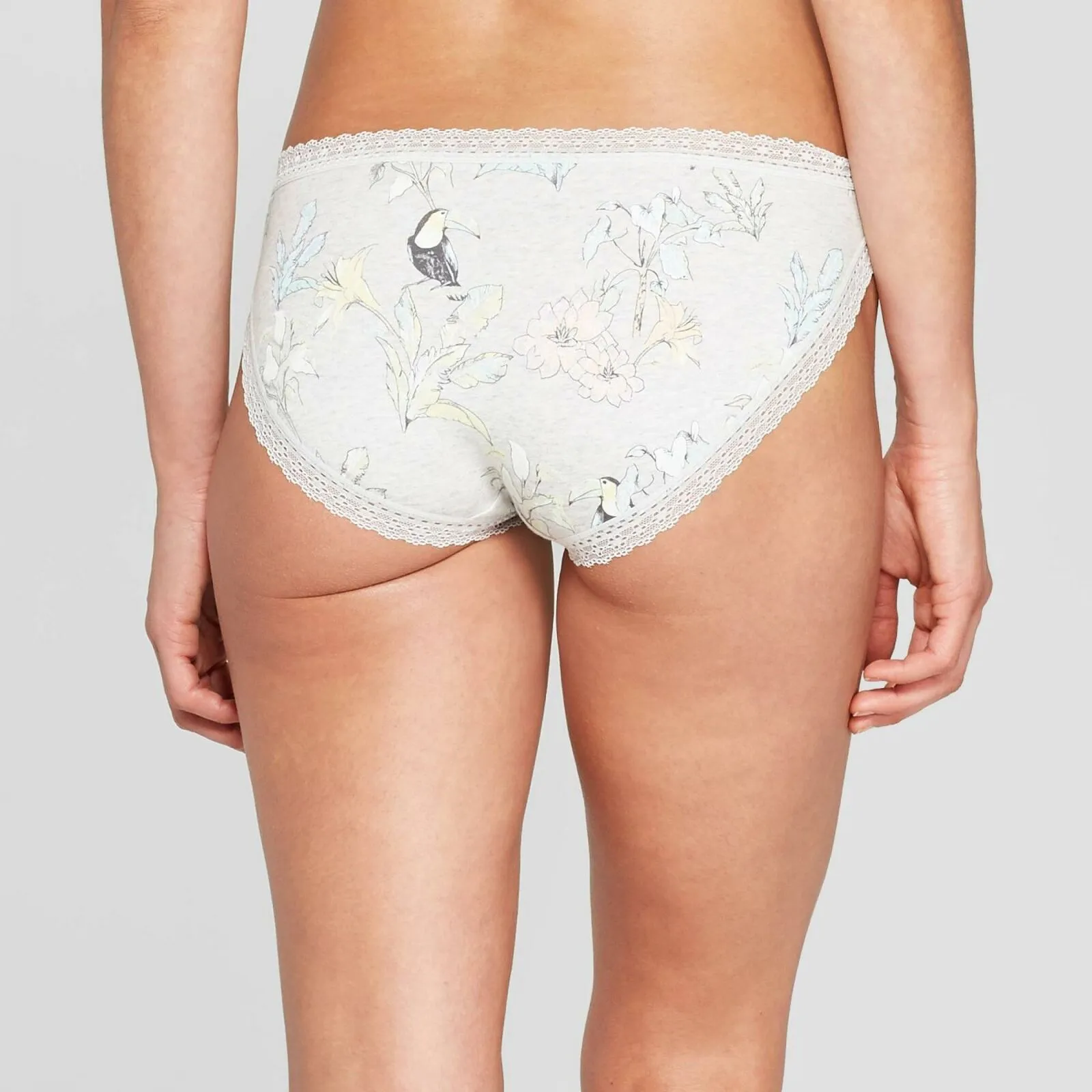 Auden Women's Cotton Bikini Panties with Lace