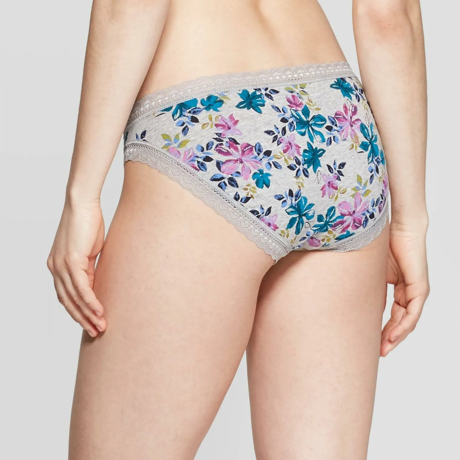 Auden Women's Cotton Bikini Panties with Lace