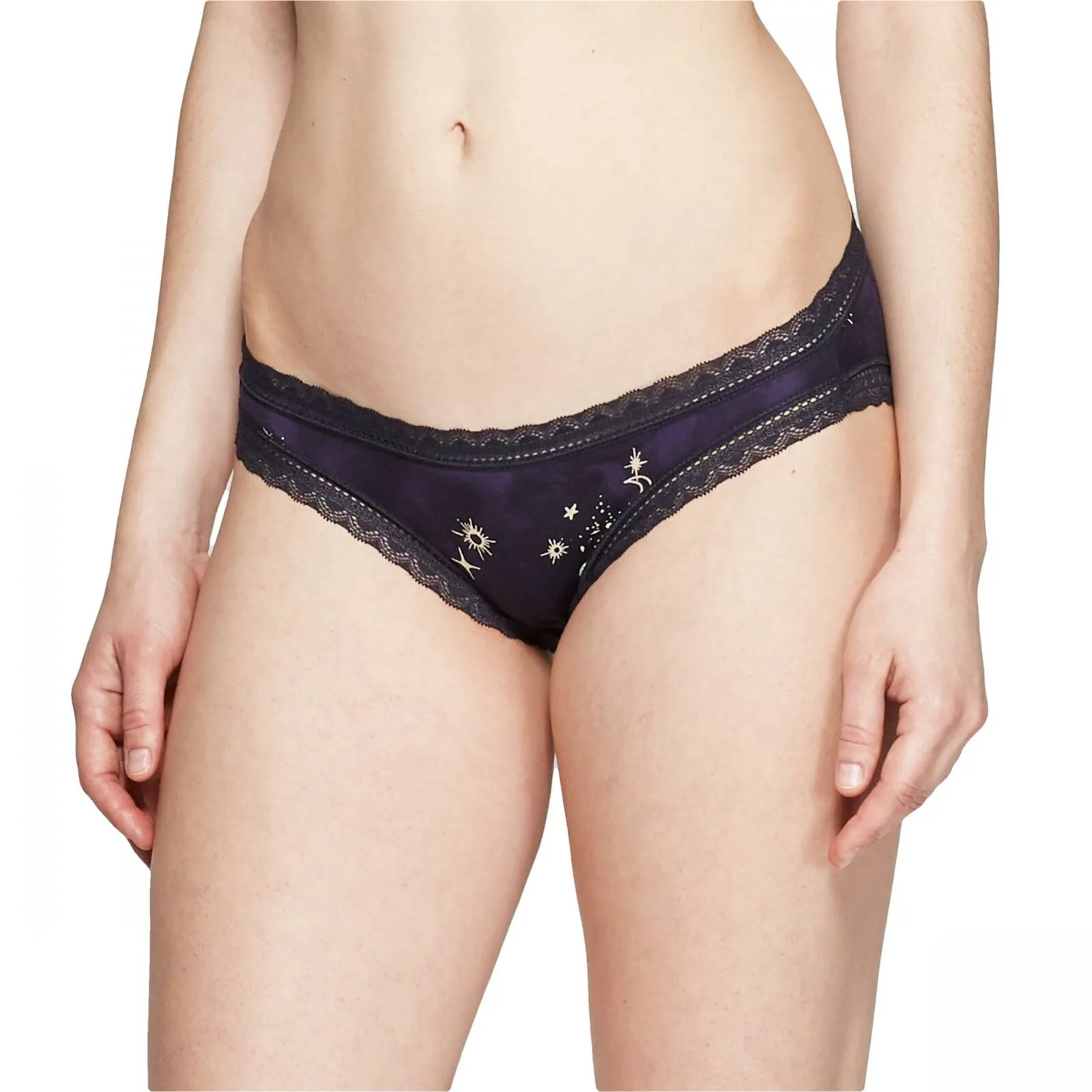 Auden Women's Cotton Bikini Panties with Lace