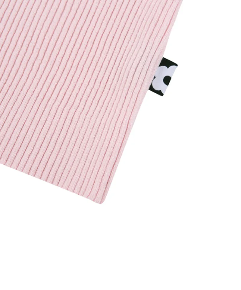 AVEN Button Point Round Neck Knit - Pink