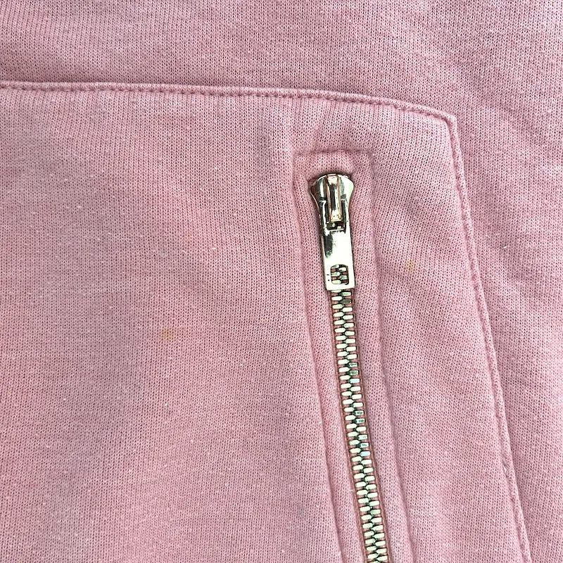Aviator Nation 5 Stripe Pullover Hoodie Pink Cotton & Velvet Size Small